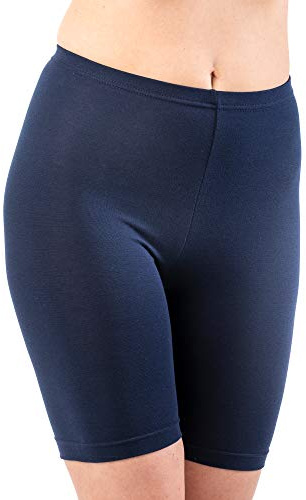 HERMKO 5780 Damen Longpant aus Baumwolle/Elastan Schlüpfer, Farbe:Marine, Größe:52/54 (XXL)