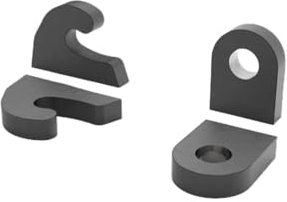 Joma-Tech | Koppelhaken kompatibel mit Zettelmeyer ZL 501 - ZL 601 Radlader | hydraulische Schnellwechselaufnahme | S355 Stahl | 1 Paar (2 Stück)