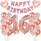 Luftballon 16 Geburtstag Rosegold, Geburtstagsdeko 16 Jahre Mädchen, Deko 16 Geburtstag Mädchen, 16 Geburtstag Deko Rosegold, Balloon 16.Geburtstagsdeko Folienballon, 16 Jahre Geburtstag Mädchen