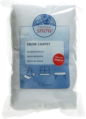Kaemingk Künstlicher Schneeteppich, Weihnachtsschnee, künstlicher Schneestoff, für Weihnachten, Winter, Handwerk, Schaufensterdekoration, Schaufenster – 120 cm x 80 cm