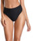 RELLECIGA Damen Bademode High Waist Bikini-Hose Slip Bottom Retro Schwarz XL