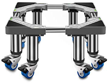 Einstellbar Wachmaschinen-Untergestell Länge 65-80cm Beweglich Sockel für Kühlschrank Trockner Möbelträger Geschirrspüler Universal-Basis Herd Standfuß Anti-Scratch (8 räder)