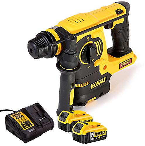 DeWalt DCH253N 18V SDS+ Hammer Drill with 2 x 5.0Ah DCB184 Batteries & Charger