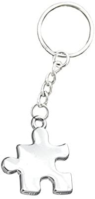 ARFUKA Keyring Creative Single Puzzle Pendant Keyrchain Metal Key Chain Key Ring, Christmas/Birthday Gift for Men and Women