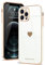 Wirvyuer Hülle Kompatibel mit iPhone 12 Pro Max Handyhülle Liebesherz Mädchen Schutzhülle Silikon Cute Love Slim Case Stoßfeste Kameraschutz Hülle für iPhone 12 Pro Max Weiß