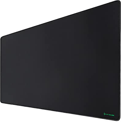 Black Shark Tapis de Souris de Jeu 120 x 60 cm, Grand Tapis de Souris surdimensionné, antidérapant, Super épais avec Surface texturée spéciale, Bords Cousus Anti-effilochage, sous-Main Manta P4