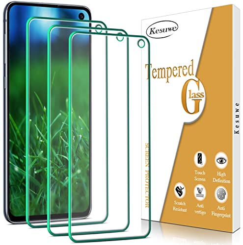Kesuwe [3 Stück] Schutzfolie für Samsung Galaxy S10e, Frei von Kratzern, Anti-Bläschen, Anti-Öl, Ultrabeständig, 9H Härte, HD Displayschutzfolie, Einfache Installation, Fall Freundlich