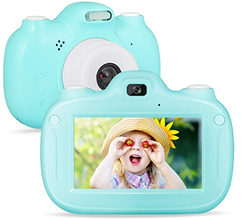 SUPBRO Cámara Digital para Niños, 3.0 HD Selfie Video Cámara Infantil, Regalos Ideales para Niños Niñas de 3-10 Años, con Tarjeta TF 32 GB, (Azul)