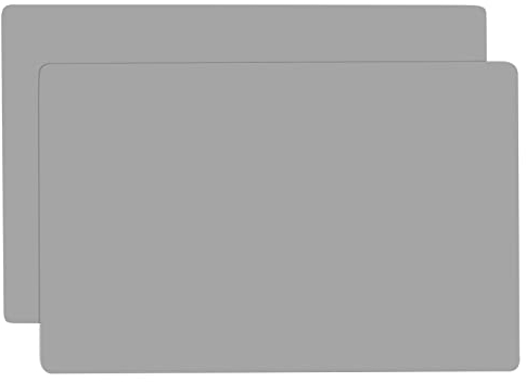 2 Pack Silicone Mats for Worktops 60x40cm, Treerit Non-Slip Waterproof Heat-Proof Large Work Protector, Heat Resistant Mat, Kitchen Worktop Protector, Silicone Craft Painting Mat, Gray