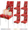 FIGOOO Stuhlhussen Weihnachten 6er Set Stretch Stuhlhussen für Esszimmerstühle Elastisch Moderne Universal Xmas Stuhlbezug für Weihnachtstag Party Festlich(Schneeflocken,6er Set)