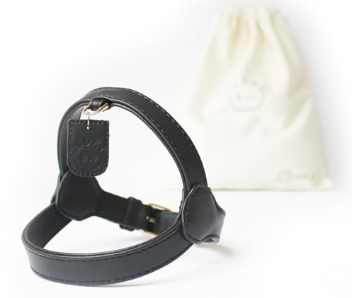 Muki & co® Hundegeschirr - doppellagig, verstellbar, komfortabel, sicher - für extra kleine, kleine und mittlere Hunde - Schwarz- Größe XS (33-37 cm)