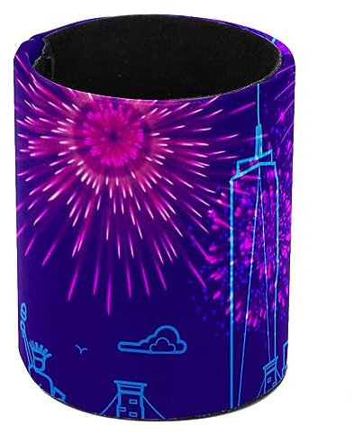 Porte-stylos pour bureau, pot à crayons, pinceaux de maquillage, fournitures de bureau, organisateur pour la maison et le bureau – Feu d'artifice sur New York