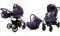 BabyLux® Bambimo Kinderwagen Set 3 in 1 - Largo - incl. Babywanne, Buggy Sportsitz, Auto-Babyschale - Autositz - Kinderwagenset - Kombikinderwagen mit Wickeltasche, Regenschutz usw.