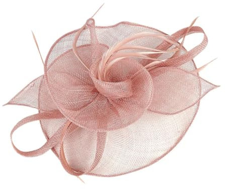 Damen-Haarreif mit Blume, Federn, Fascinator, Hut, Teeparty, Braut, Make-up, Abschlussball, Haarschmuck, rose, Einheitsgröße
