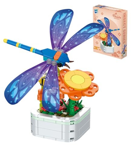 SPERMUOY Blumen Bausteine Set,blumenstrauß bausteine Künstliche Blumen Bausatz,Botanische Sammlung DIY-Baukasten blumenstrauß bausteine für Mädchen Jungen