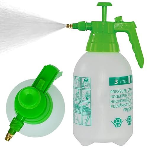 Spruzzatore Manuale Grande 3 LITRI Capacità, Universale e Portatil, a Pressione con Ugello Regolabile, Irrigazione e Cura Piante, Uso in Casa e in Giardino, Effetto Nebulizzatore (Classic 3 LITRI)