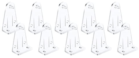 BaoFufc 10 Stück Halterungen, transparente Jalousien, untere Halter-Clips, Ersatz für 5,1 cm horizontale Jalousien, Lampenschirme für Türen, Jalousienhalter, unten