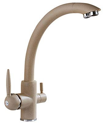 Homelody Grifo Cocina Grifo De Cocina Purificador De Agua Fregadero De Doble Salida Grifo Frío Y Caliente Amarillo