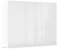 Rauch Möbel Monostar, Drehtürenschrank, Kleiderschrank, Kleiderschränke, Garderobe, 6-türig, 6 Glastüren, inkl. Schubkasteneinsatz und Wäscheeinteilung, Farbe Glas weiß/Alpinweiß, 271x210x54cm