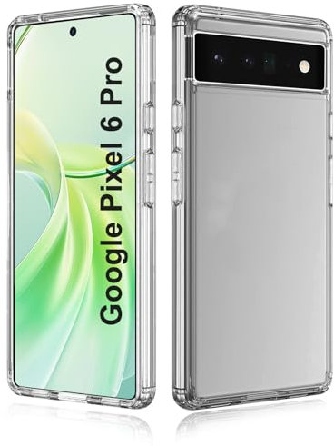 Simply Speakers Clear Crystal Handyhülle für Google Pixel 6 pro Hülle, Antikratzer, Anti-Schock, Anti-Rutsch Schutzhülle, Unterstützt kabelloses Laden,Anti-Fingerabdruck Fallschutz hülle