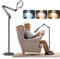 NZQXJXZ 10X 20X Lampe Loupe sur Pied, 2 en 1 Lampe Loupe en Verre Véritable, 3 Modes de Couleur 10 Intensité Variable en Continu, Loupe de Lecture pour Le Travail Rapproché, l'Artisanat, Les Loisirs