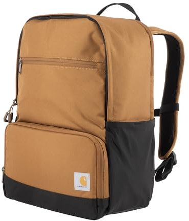 Carhartt Insulated Two Compartment Cooler, Durable Water Repellent Material W/Front Zippered Pocket for Camping, Beach & Travel, Cooler Backpack, Carhartt Brown