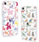 Phoona 2 packs Phone Case for iPhone 7/8 / SE 2020 / SE 2022 4,7'', Dog Print with Cute Aesthetic Design Pattern Clear Transparent Cover, Soft Shockproof Protective Slim Funda for Women Girls