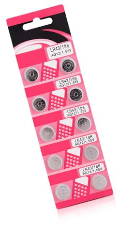 SANRLO Batterien, 10/20 Stück AG12 LR43 Knopfbatterien AG12 LR43 Alkaline Knopfzellen für Uhren kleine Elektronik lange Lebensdauer