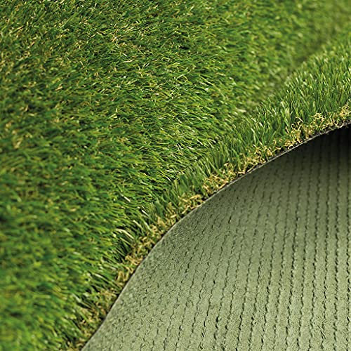 OLIVO.Shop Kunstrasen für den Außenbereich, Kunstrasenimitat, Rolle, echter Kunstrasen-Effekt, 30 mm, luxuriöses Gras, Grün, 1 x 4 m