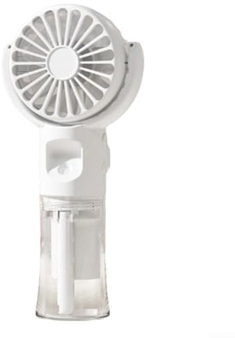 Schlanker und dennoch funktionaler tragbarer Handsprühventilator mit einfach zu bedienender USB-Ladefunktion für ganztägigen Komfort (weiß)
