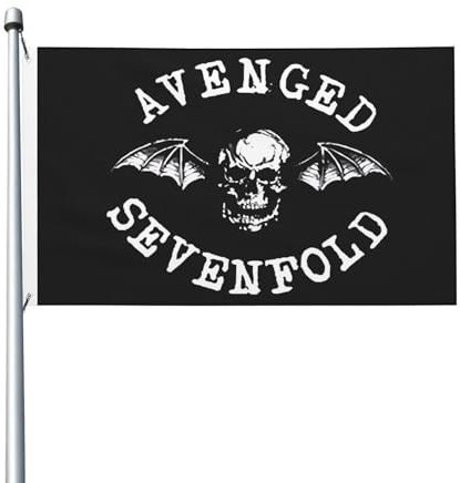 Doppelseitige bunte Avenged metal band Flaggen Garten- und Rasen-Dekorationen für den Außenbereich Feierfahnen für Konzerte