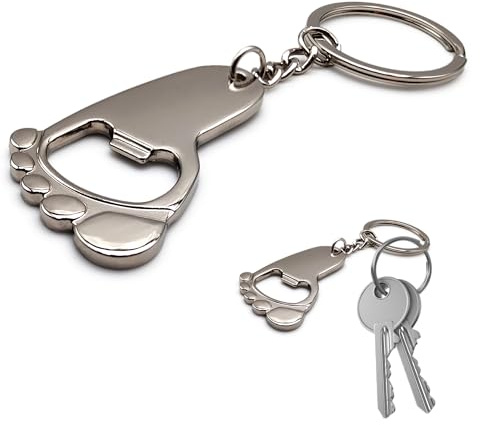 Leddy Living Porte-clés pied chromé 12 cm - Design original et compact pour accessoires voiture et maison - Idée cadeau unisexe élégante et pratique en acier durable