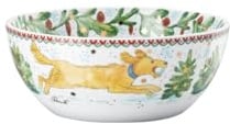 Hutschenreuther Sammelkollektion 2025-Weihnachtsspiele-Müslischale 15 cm-0,5 l, Rot und Beige