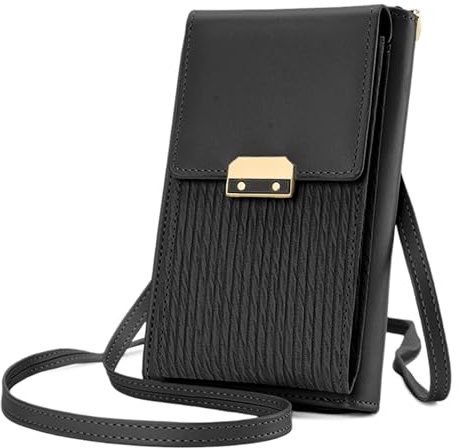 Aucuu Handytasche zum Umhängen, Umhängetasche Damen PU Leder, Handytasche mit Geldbörse zum Umhängen, Mini Crossbody Umhängetasche mit abnehmbarer Schultergur für Verabredungen, Einkaufen