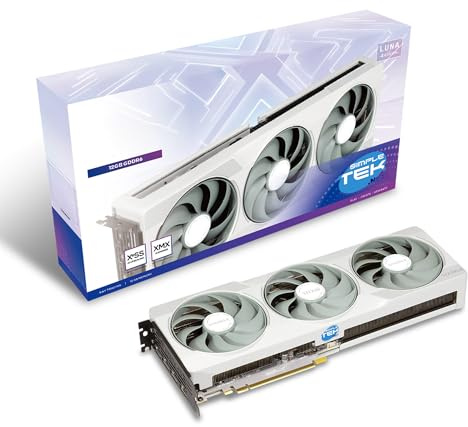 SIMPLETEK - Scheda Video Gaming e Editing 12GB GDDR6-3x DisplayPort 1x HDMI - Overclock di Fabbrica - Tripla Ventola