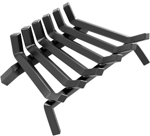 Amagabeli Grille à bûches en Fer forgé Noir de 53,3 cm de Large en Acier Massif Robuste pour cheminée d'intérieur 1,9 cm de Long pour Outils de Petit Bois d'extérieur pour poêle à Bois de Chauffage