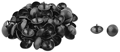 sourcing map 100stk.Möbel Nagel Tisch Stuhl Metall Reißzwecke Nagel Stecknadel Schwarz 14 x 13mm
