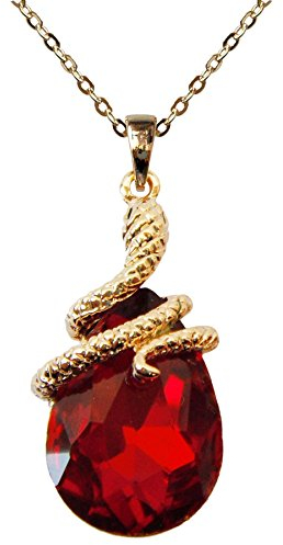 Navachi - Basismetall, vergoldet mit 18 kt Tropfenschliff rot Oxyde de Zirconium