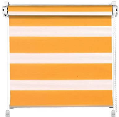 Klemmfix Doppelrollo orange mit Pendelsicherung (BxH 114x150cm)