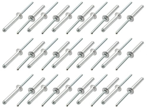 sourcing map 30Stk.Aluminum/Stahl Offenes Ende Blind Nieten 5mm x 30mm