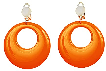 W WIDMANN MILANO Party Fashion - Ohrringe, Neonfarben, Schmuck, für 80er Jahre Mottoparty