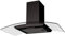 SIA CGH80BL 80cm Curved Glass Chimney Cooker Hood Extractor Fan In Black