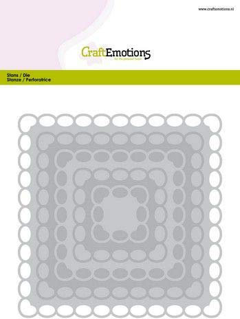 CraftEmotions Big Nesting Die - Quadrate Scalop XL oval Card 150x160 3,7-12,8cm