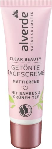 Getönte Tagescreme - NATURKOSMETIK - Mattierende Formulierung mit Zink - Deckt Unreinheiten zuverlässig ab - Gleicht Rötungen optisch aus - Verfeinert das Hautbild - 30 ml