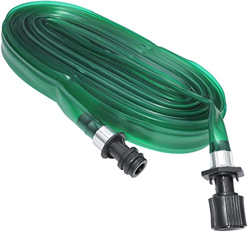 AERZETIX - Tubo per irrigazione a goccia piatto in gomma Ø16mm - lunghezza 7.5m - con raccordo rapido - attrezzo da giardino - C48775