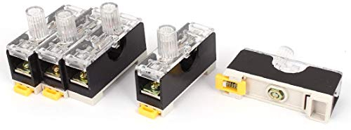 NEW LON0167 5 Stück DIN-Schienen-Kunststoff-Sicherungshalter-Sockel FS-10 w Sicherungen 250V 10A 6x30mm(5 Pcs DIN Rail Plastic Fuse Holder Base FS-10 w Fuses 220V For UAE 10A 6x30mm