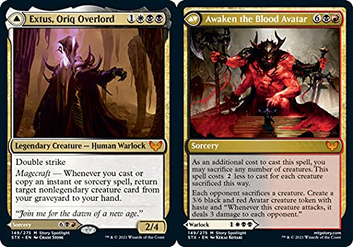Magic The Gathering - Extus, Oriq Overlord // Awaken The Blood Avatar - Foil - Strixhaven: School of Mages - Sammelkarte - 1 Stück