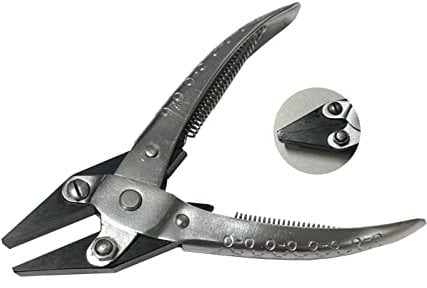 Parallel Action Flat Nose Plier with Smooth Jaws, Silver/Black, 140 mm (SPRING LOADED)