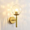 Lampe Murale De Créativité Moderne Avec Abat-Jour En Verre Boule, E27 Fini Doré Appliques Murales Luminaire Personnalité Montage Mural Lumière Pour Chambre Salon Couloir Art Mural (Verre transparent)