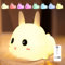 Laliled Nachtlicht für Kinder,Stilllicht Nachtlicht Baby Dimmbar und Zeitschaltuhr Night Light Nachttischlampe Kinder mit Touch Control Kaninchen Nachtlamp Geschenke für Kinder Mädchen Junge